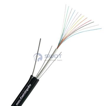 Communication cable self-supporting FTTH fiber optic drop cable 12 core G657A1/A2 with 1.2mm steel wire